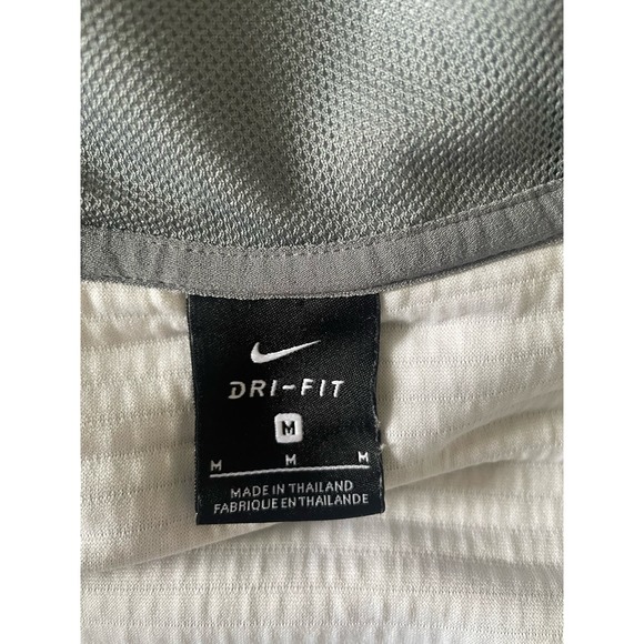 Nike Women's Full Zip Logo Dri-FIT Training Ribbed Hoodie Cool Gray Size Medium - Picture 6 of 7